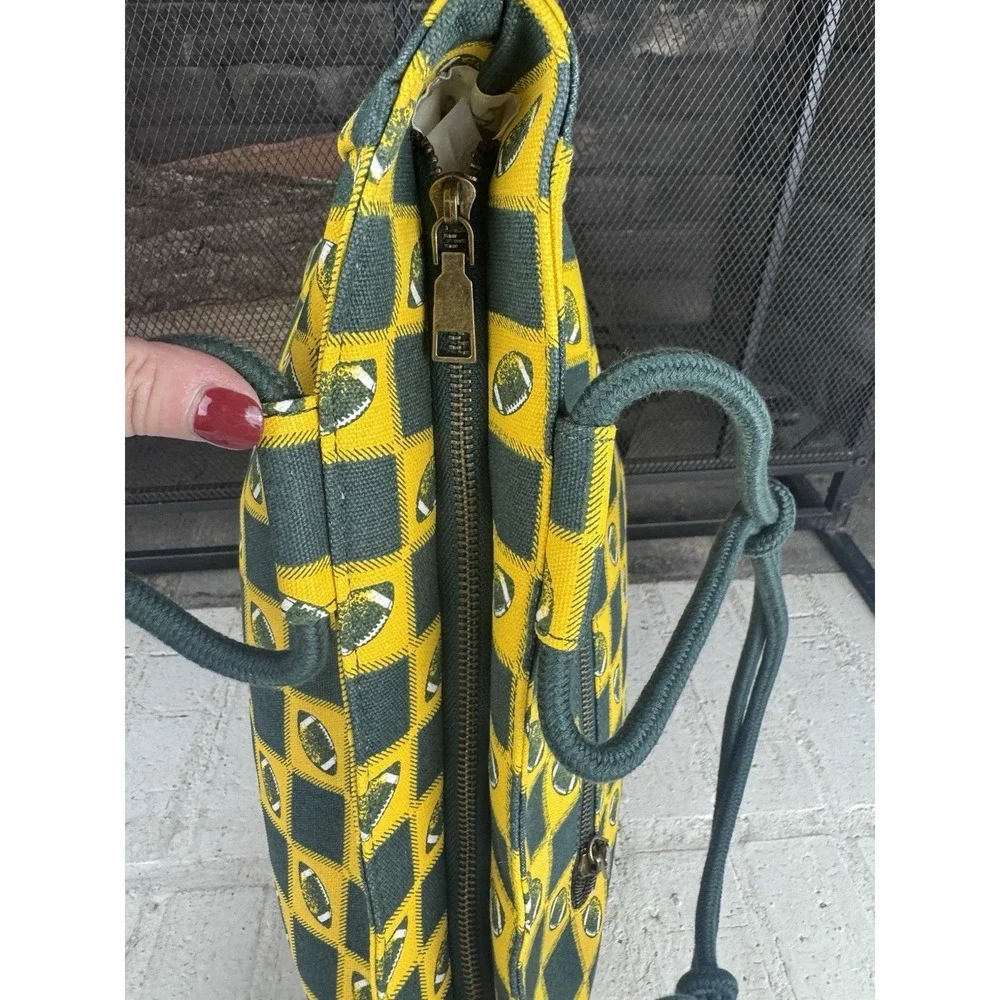 Farmhouse Is My Style Home Sweet‎ Farm Green And Yellow Football 🏈 Pattern Bag